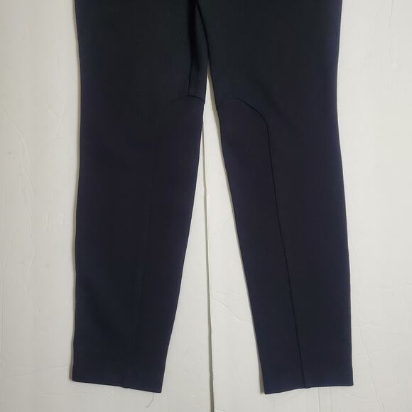 Lands End High Rise Slim Leg Pants Black Career Work Rayon Spandex M/T 10 - 12 - Picture 7 of 11